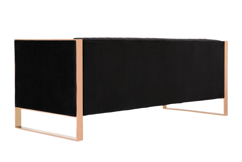 Sofa Trillium de Manhattan Comfort de 83,07 po - noir et doré