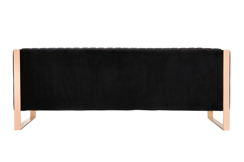 Sofa Trillium de Manhattan Comfort de 83,07 po - noir et doré