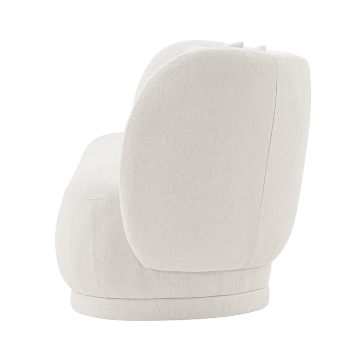 Sofa contemporain Siri de Manhattan Comfort de 92,52 po en lin tissé avec coussins - crème