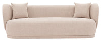 Sofa contemporain Siri de Manhattan Comfort de 92,52 po en lin tissé avec coussins - blé
