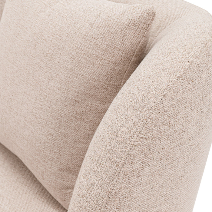 Sofa contemporain Siri de Manhattan Comfort de 92,52 po en lin tissé avec coussins - blé