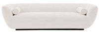 Sofa contemporain Ulka de Manhattan Comfort en chenille avec coussins - crème