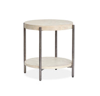 Table de bout Sheriden de 24 po avec rangement - gris Edgecomb