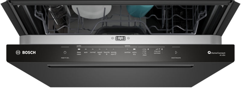 Lave-vaisselle encastré Bosch de série 300 de 24 po de 46 dBA - noir - SHP53EM6N