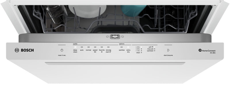 Lave-vaisselle encastré Bosch de série 300 de 24 po de 46 dBA - blanc - SHP53EM2N