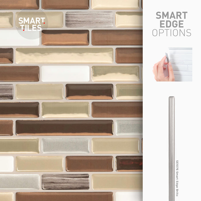 Dosseret Smart Tiles peler et coller 10 x 9, 4 feuilles - Muretto Durango