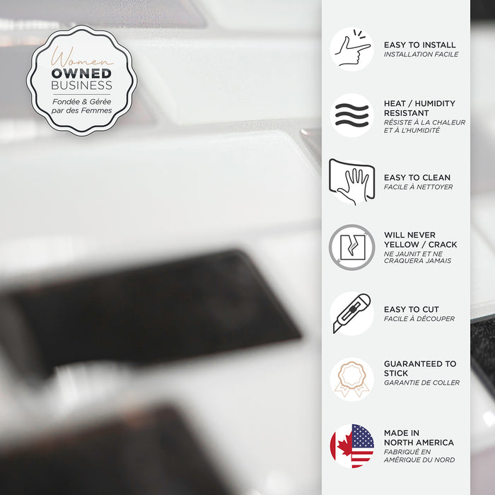 Dosseret Smart Tiles peler et coller 10 x 9, 4 feuilles - Muretto Alaska