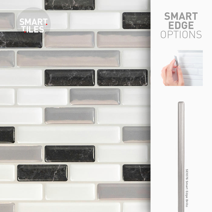 Dosseret Smart Tiles peler et coller 10 x 9, 4 feuilles - Muretto Alaska