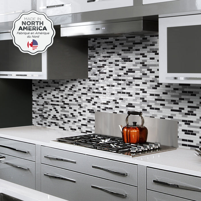 Dosseret Smart Tiles peler et coller 10 x 9, 4 feuilles - Muretto Alaska