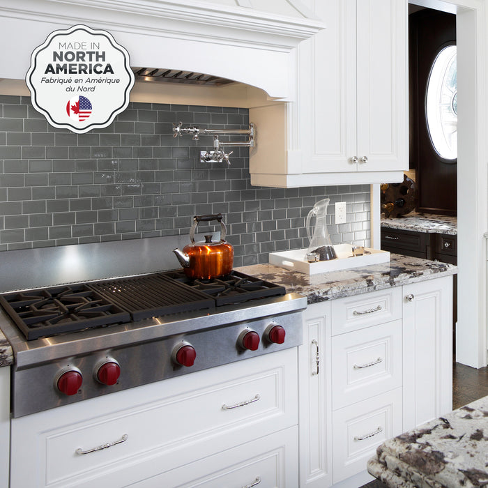 Dosseret Smart Tiles peler et coller 12 x 9, 4 feuilles - Metro Grigio