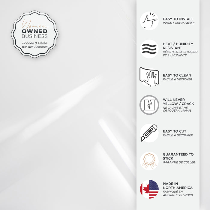 Dosseret Smart Tiles peler et coller 12 x 9, 4 feuilles - Metro Blanco