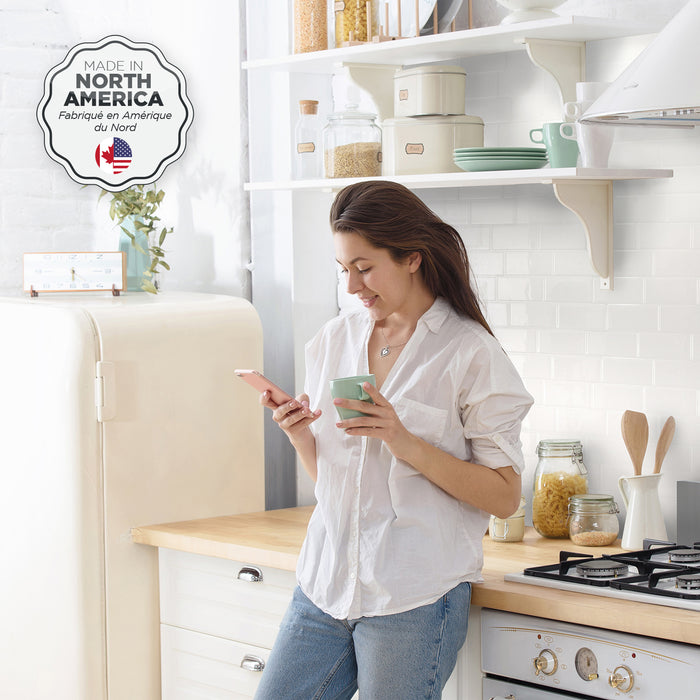Dosseret Smart Tiles peler et coller 12 x 9, 4 feuilles - Metro Blanco