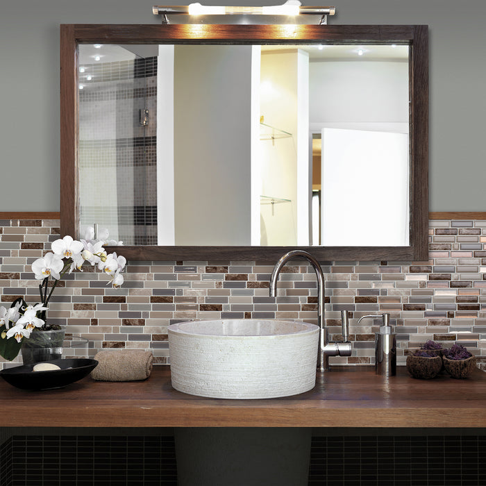 Dosseret Smart Tiles peler et coller 9 x 9, 4 feuilles - Crescendo Terra