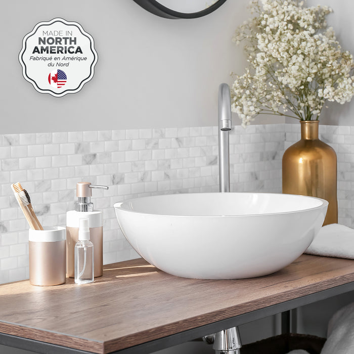 Dosseret Smart Tiles peler et coller 10 x 10, 4 feuilles - Ravenna Bianco