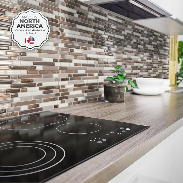 Dosseret Smart Tiles peler et coller 10 x 10, 4 feuilles - Bellagio Santi