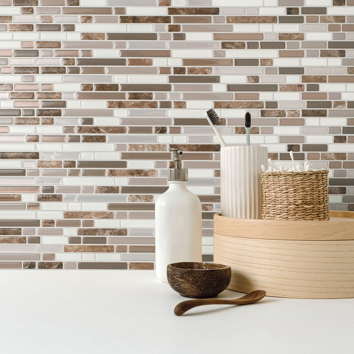 Dosseret Smart Tiles peler et coller 10 x 10, 4 feuilles - Bellagio Santi