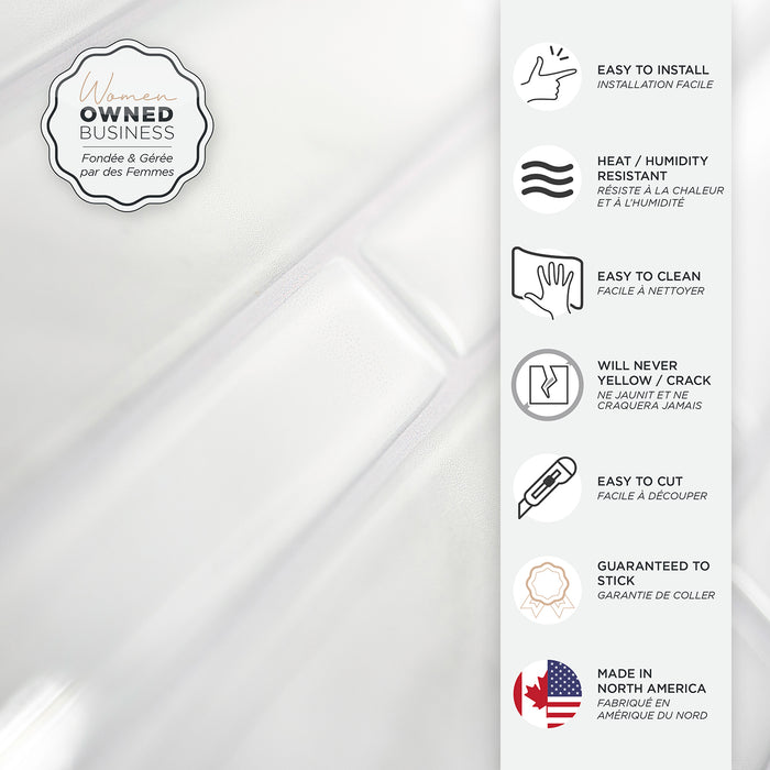 Dosseret Smart Tiles peler et coller 12 x 10, 4 feuilles - Milano Massa