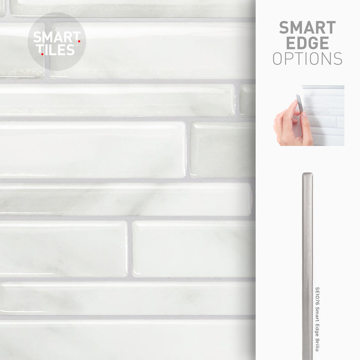 Dosseret Smart Tiles peler et coller 12 x 10, 4 feuilles - Milano Massa
