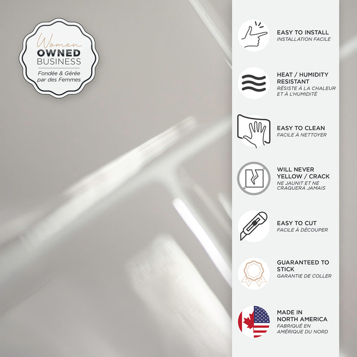 Dosseret Smart Tiles peler et coller 12 x 9, 4 feuilles - Metro Cassandra