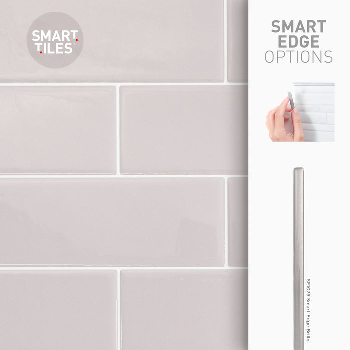 Dosseret Smart Tiles peler et coller 23 x 11, 2 feuilles - Oslo Grey