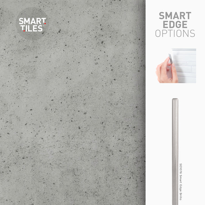 Dosseret Smart Tiles peler et coller 23 x 12, 2 feuilles - Blok Grey