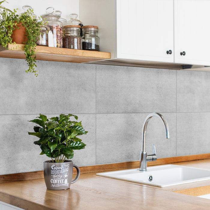 Dosseret Smart Tiles peler et coller 23 x 12, 2 feuilles - Blok Grey