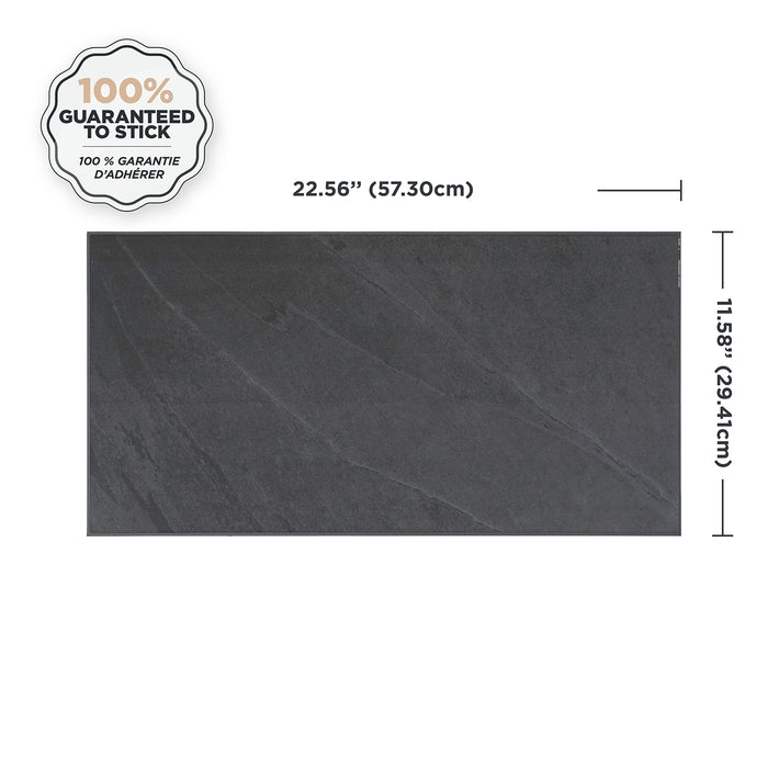 Dosseret Smart Tiles peler et coller 23 x 12, 2 feuilles - Blok Slate