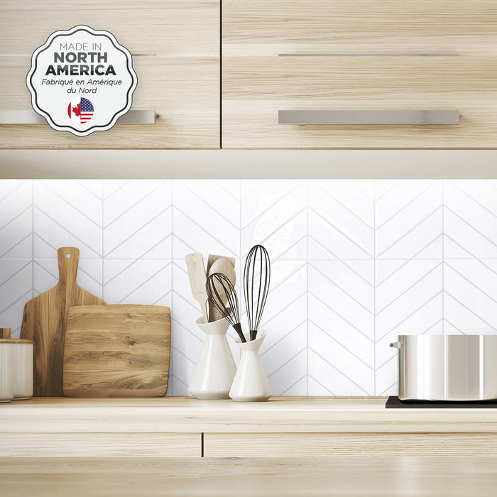 Dosseret Smart Tiles peler et coller 23 x 12, 2 feuilles - Blok Chevron