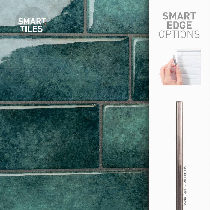 Dosseret Smart Tiles peler et coller 12 x 9, 4 feuilles - Metro Medina
