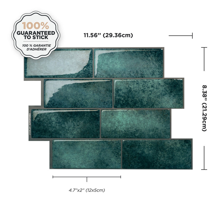 Dosseret Smart Tiles peler et coller 12 x 9, 4 feuilles - Metro Medina