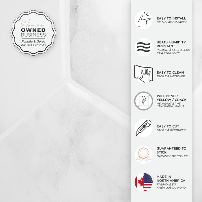 Dosseret Smart Tiles peler et coller 10 x 11, 4 feuilles - Hexa Yule