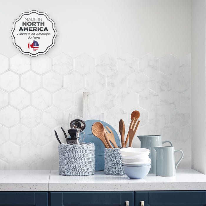 Dosseret Smart Tiles peler et coller 10 x 11, 4 feuilles - Hexa Yule