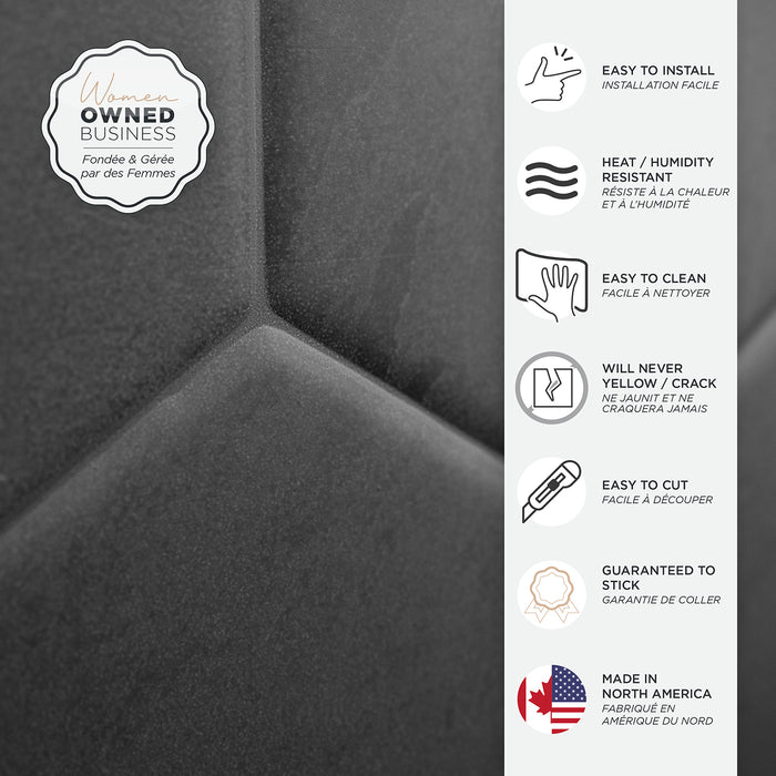 Dosseret Smart Tiles peler et coller 10 x 11, 4 feuilles - Hexa Walton