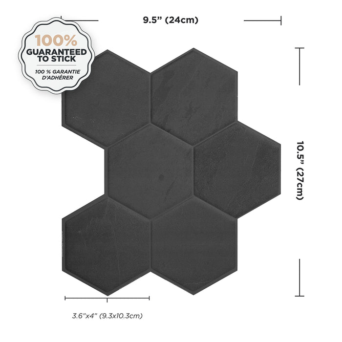 Dosseret Smart Tiles peler et coller 10 x 11, 4 feuilles - Hexa Walton