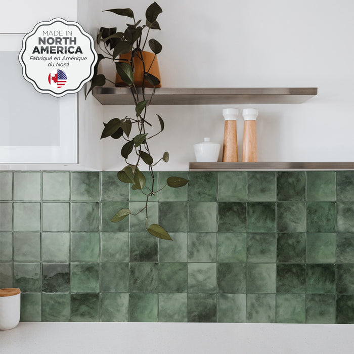 Dosseret Smart Tiles peler et coller 9 x 9, 4 feuilles - Zellige Taza