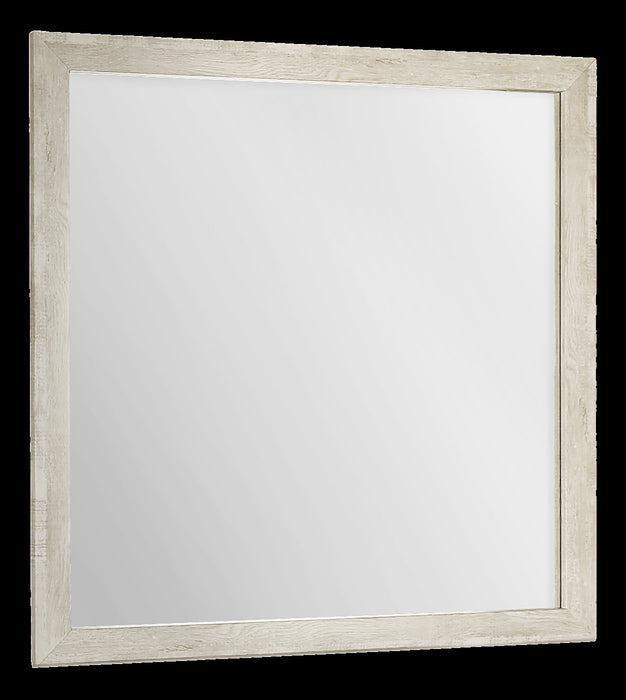 Miroir de commode de chambre à coucher Soren, à fixer au meuble ou à suspendre au mur - chêne blanchi