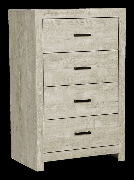 Commode verticale de chambre à coucher Soren de 32 po (L) x 45 po (H) à 4 tiroirs - chêne blanchi