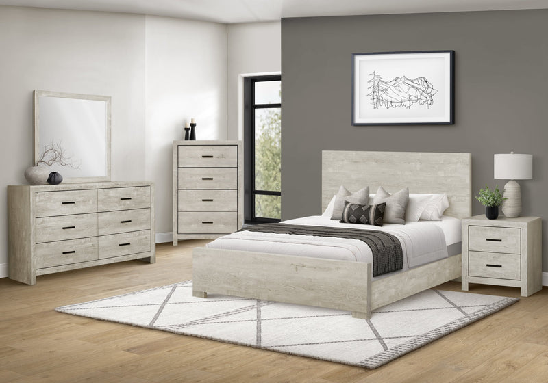 Commode verticale de chambre à coucher Soren de 32 po (L) x 45 po (H) à 4 tiroirs - chêne blanchi