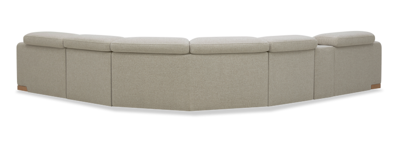 Sofa sectionnel à inclinaison électrique Balance 6 pièces avec appuie-têtes électriques - gingembre