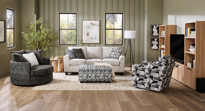 Sofa personnalisable Arc de Sofa Lab de 86 po fabriqué au Canada en tissu - Plush Oyster