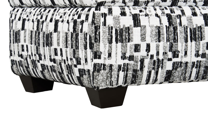 Pouf de rangement personnalisable Trunk de Sofa Lab de 39 po fabriqué au Canada en tissu - tissu décoratif Noir