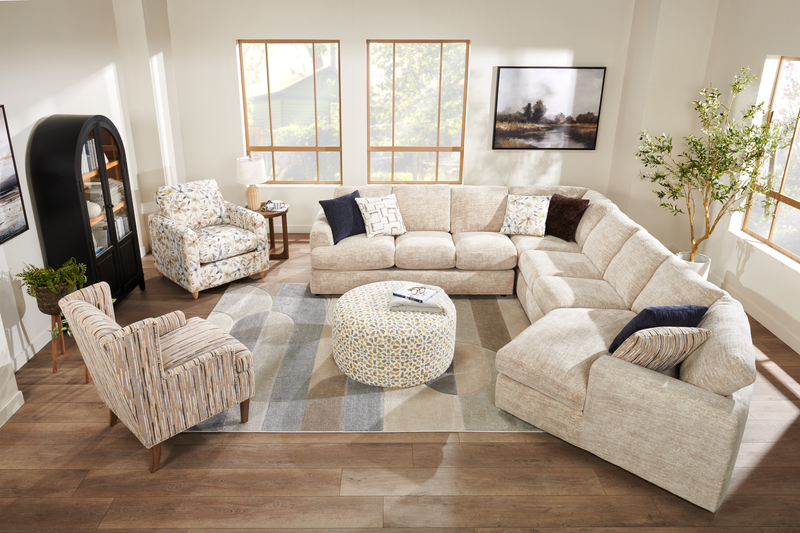 Fauteuil d’appoint à oreilles personnalisable de Sofa Lab de 30 po fabriqué au Canada en tissu - tissu décoratif Mineral