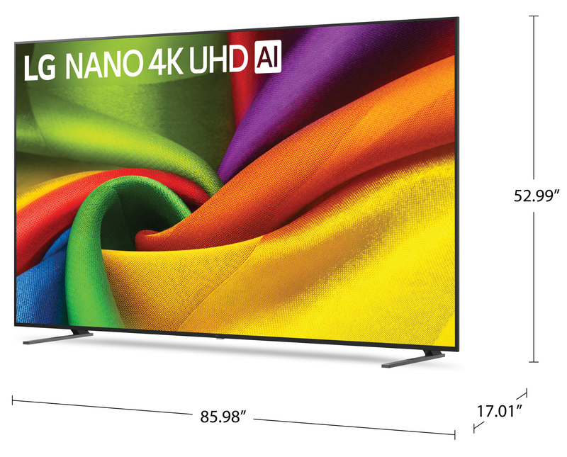Téléviseur intelligent LG NU850 Nano 4K de 98 po avec webOS (98NU850BPUB.ACCQ) - modèle 2026