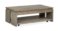  Table à café Addams de 50 po avec dessus relevable et rangement - gris Stone Harbor
