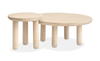 Ensemble de 2 tables d’appoint gigognes rondes Adelaide - brun Sanibel