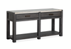 Table de salon Alders de 56 po avec dessus en marbre et rangement - noir Ravenwood