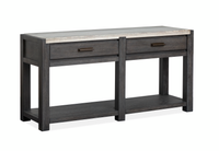  Table de salon Alders de 56 po avec dessus en marbre et rangement - noir Ravenwood