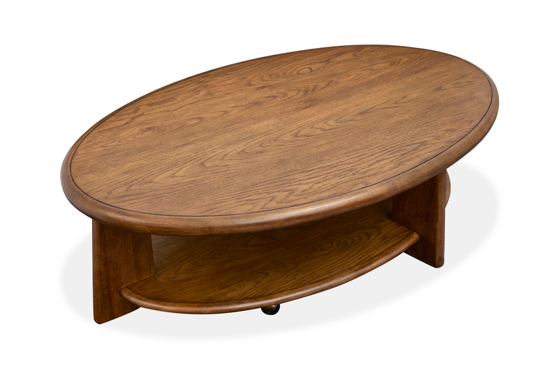 Table à café Baltic de 30 po avec rangement et roulettes - brun-fauve 