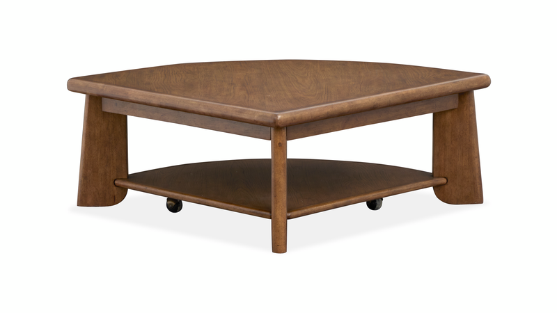Table à café Baltic de 38 po avec dessus relevable et rangement - brun-fauve 