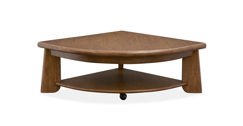 Table à café Baltic de 38 po avec dessus relevable et rangement - brun-fauve 